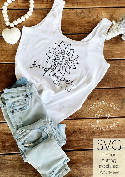 Sunflower Child SVG, PNG, JPEG SVG Aniq Uniques Designs 