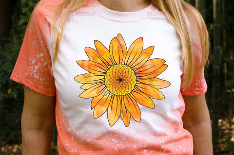 Sunflower Clipart SVG Sublimation Regulrcrative 
