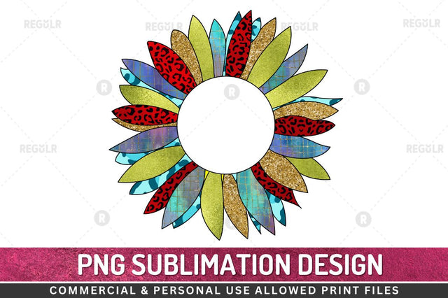 Sunflower Clipart SVG Sublimation Regulrcrative 