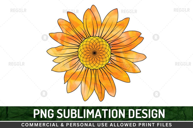Sunflower Clipart SVG Sublimation Regulrcrative 
