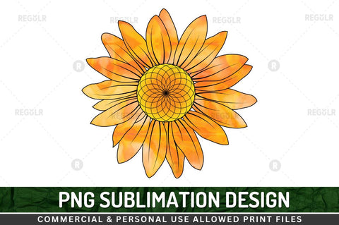 Sunflower Clipart SVG Sublimation Regulrcrative 