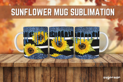 Sunflower Design | PNG Bundle | Mug Wrap Sublimation SvgOcean 