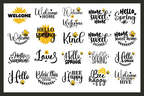Sunflower Door Signs Svg Bundle SVG Regulrcrative 