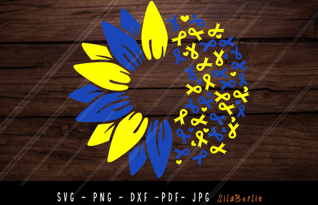 Sunflower Down Syndrome SVG, Down Syndrome svg, Down Syndrome Awareness Svg, Ribbon Svg, Down Syndrome png, Svg cut file to use for Cricut SVG SilaBerlin 