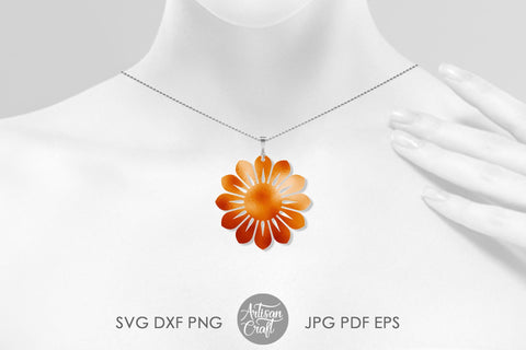 Sunflower Earring Template SVG SVG Artisan Craft SVG 