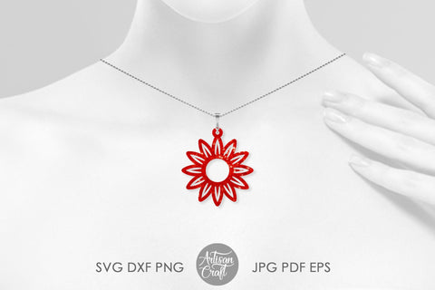 Sunflower earrings, SVG files SVG Artisan Craft SVG 