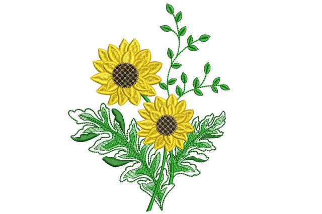 Sunflower embroidery design. Embroidery/Applique DESIGNS ArtEMByNatalia 