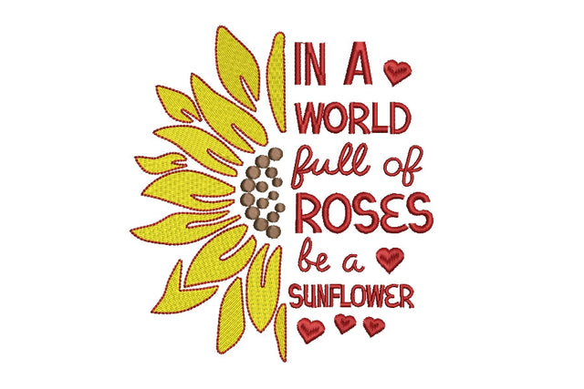 Sunflower embroidery design. Embroidery/Applique DESIGNS ArtEMByNatalia 