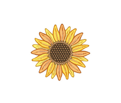 Sunflower embroidery design, Flower machine embroidery design, 4 sizes Embroidery/Applique DESIGNS Nino Nadaraia 