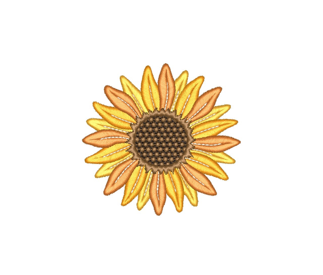 Sunflower embroidery design, Flower machine embroidery design, 4 sizes Embroidery/Applique DESIGNS Nino Nadaraia 