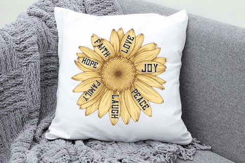 Sunflower Faith Hope Love PNG Sublimation Jagonath Roy 