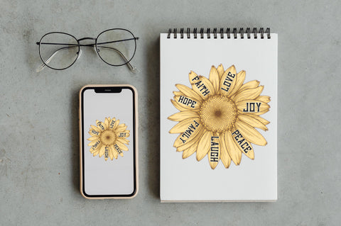 Sunflower Faith Hope Love PNG Sublimation Jagonath Roy 