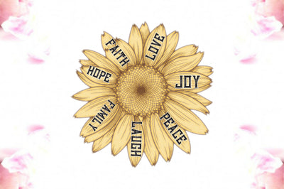 Sunflower Faith Hope Love PNG Sublimation Jagonath Roy 