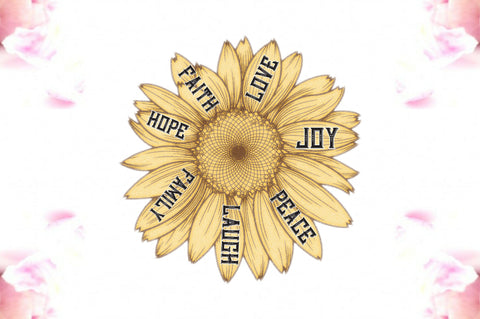 Sunflower Faith Hope Love PNG Sublimation Jagonath Roy 