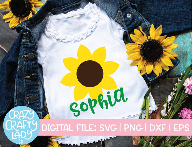 Sunflower | Fall SVG Cut File SVG Crazy Crafty Lady Co. 