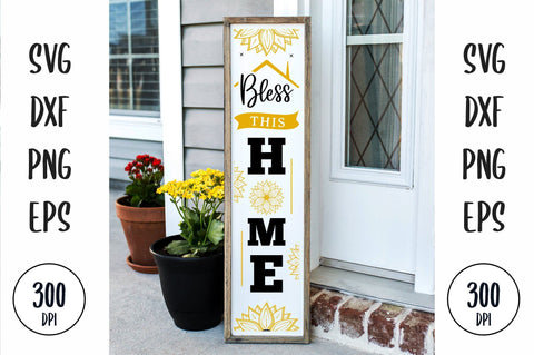 Sunflower Farmhouse Porch Sign SVG Bundle, 15 Vertical Signs SVG futivesvg 