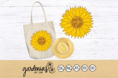 Sunflower Find the Sunshine SVG Gardenias Art Shop 