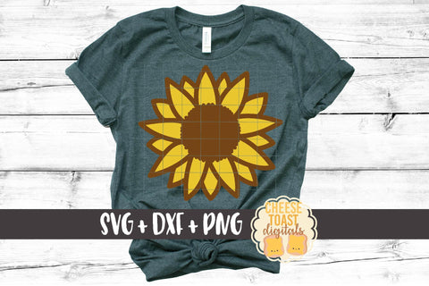 Sunflower - Flower SVG PNG DXF Cut Files SVG Cheese Toast Digitals 