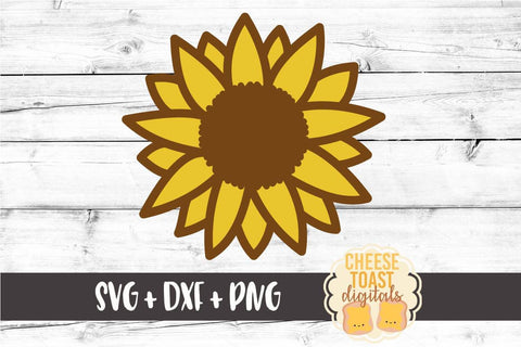 Sunflower - Flower SVG PNG DXF Cut Files SVG Cheese Toast Digitals 