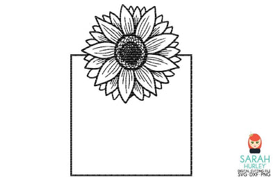 Sunflower Frame Square SVG Sarah Hurley 