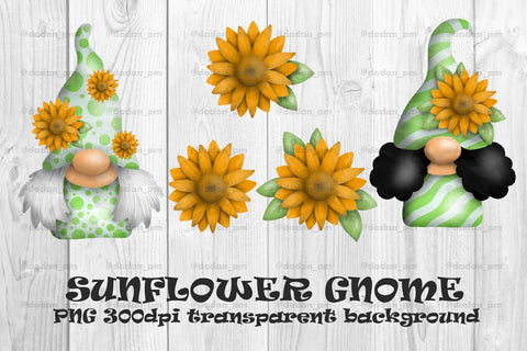 Sunflower Gnome, gnome sublimation png SVG dadan_pm 