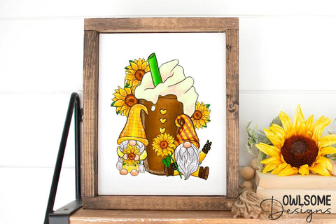 Sunflower Gnomes Coffee Sublimation Sublimation Owlsome.Designs 