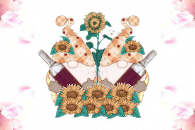 Sunflower Gnomes Wine Sublimation Sublimation Jagonath Roy 