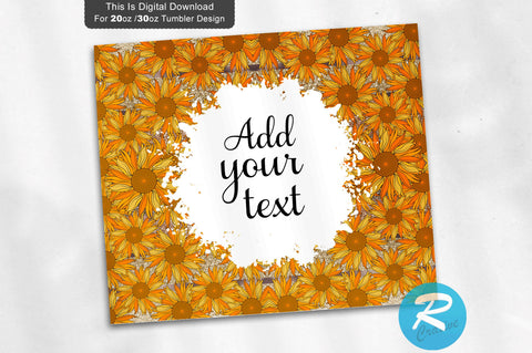 Sunflower gold galaxy 20 oz / 30 oz Tumbler PNG Sublimation Regulrcrative 