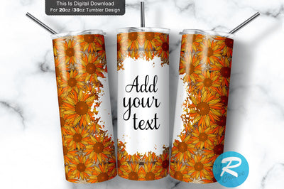 Sunflower gold galaxy 20 oz / 30 oz Tumbler PNG Sublimation Regulrcrative 