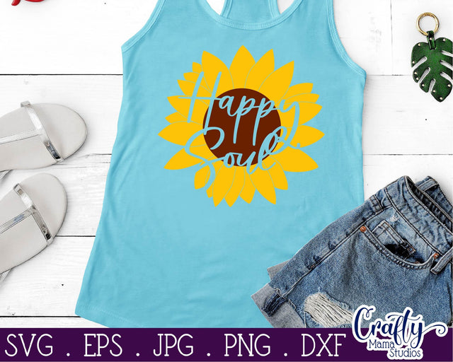 Sunflower, Happy Soul SVG Crafty Mama Studios 