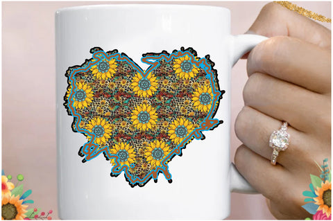Sunflower Heart Western Sublimation Sublimation Jagonath Roy 
