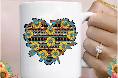 Sunflower Heart Western Sublimation Sublimation Jagonath Roy 