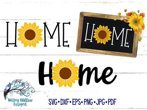 Sunflower Home SVG | Fall SVG Cut File SVG Wispy Willow Designs 