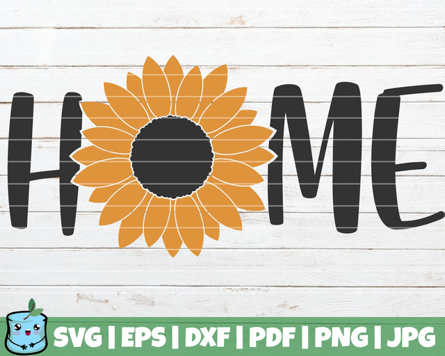 Sunflower Home SVG MintyMarshmallows 