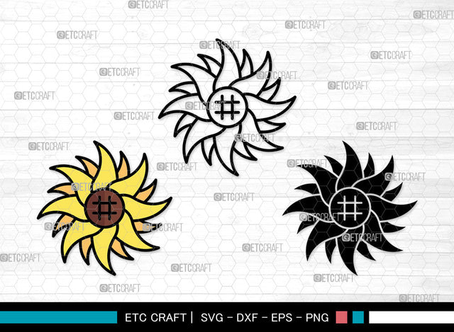 Sunflower Icons Color, Sunflower Svg, Summer Svg, Sunflowers, Sunflower Tumbler, Sunflower Bundle, Icon Bundle, Svg Cut File, Dxf, Eps, Png, SVG ETC Craft 