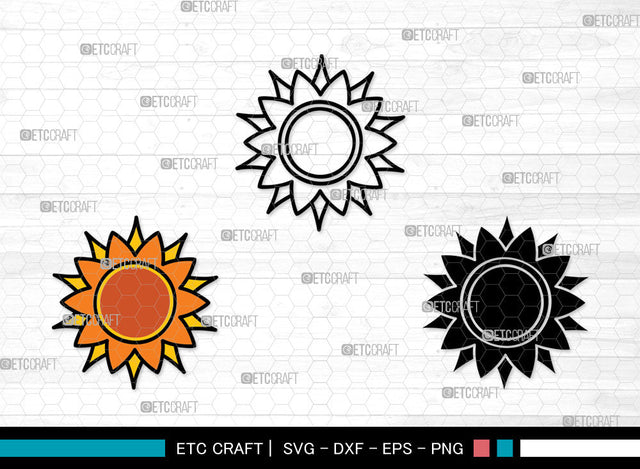 Sunflower Icons Color, Sunflower Svg, Summer Svg, Sunflowers, Sunflower Tumbler, Sunflower Bundle, Icon Bundle, Svg Cut File, Dxf, Eps, Png, SVG ETC Craft 