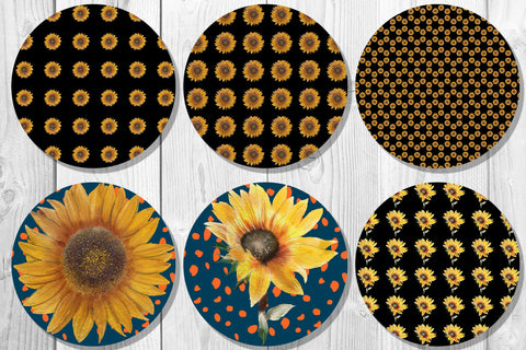 Sunflower Keychain PNG Sublimation Natasha Prando 