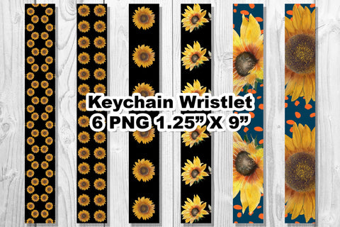 Sunflower Keychain wristlet SVG Natasha Prando 