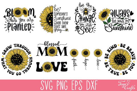 Sunflower & Kindness SVG Bundle SVG Feya's Fonts and Crafts 
