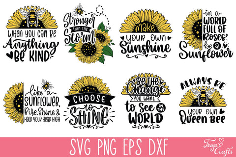 Sunflower & Kindness SVG Bundle SVG Feya's Fonts and Crafts 