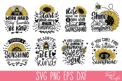 Sunflower & Kindness SVG Bundle SVG Feya's Fonts and Crafts 