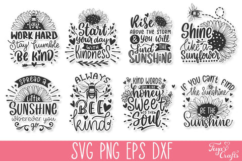 Sunflower & Kindness SVG Bundle SVG Feya's Fonts and Crafts 