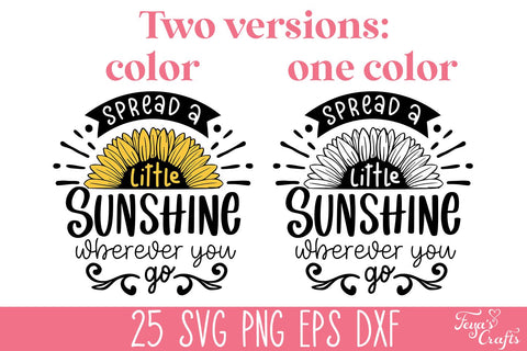 Sunflower & Kindness SVG Bundle SVG Feya's Fonts and Crafts 