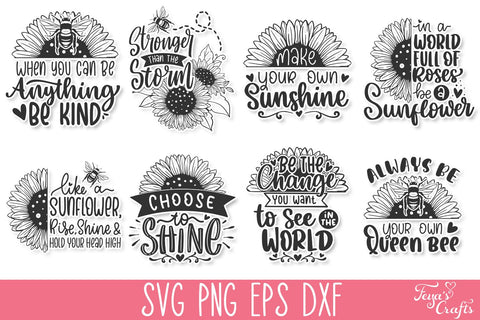 Sunflower & Kindness SVG Bundle SVG Feya's Fonts and Crafts 
