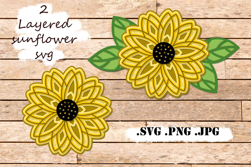 Sunflower Layered SVG - 2 SVG Mandala - Multilayer SVG SVG Deepa 