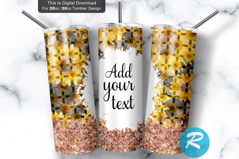 Sunflower Leopard 20 oz / 30 oz Tumbler PNG Sublimation Regulrcrative 
