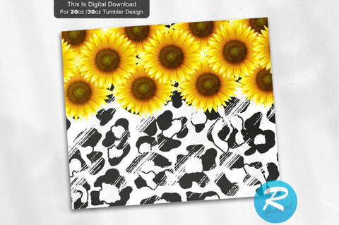 Sunflower leopard 20 oz / 30 oz Tumbler PNG Sublimation Regulrcrative 