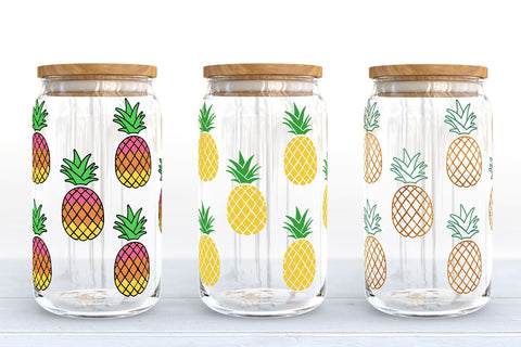 Sunflower Libbey Glass SVG | 16oz Can Glass Wraps SVG B Renee Design 