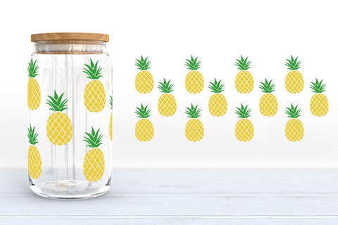 Sunflower Libbey Glass SVG | 16oz Can Glass Wraps SVG B Renee Design 