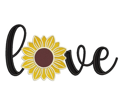 Sunflower Love Embroidery Design, 5 sizes Embroidery/Applique DESIGNS Nino Nadaraia 